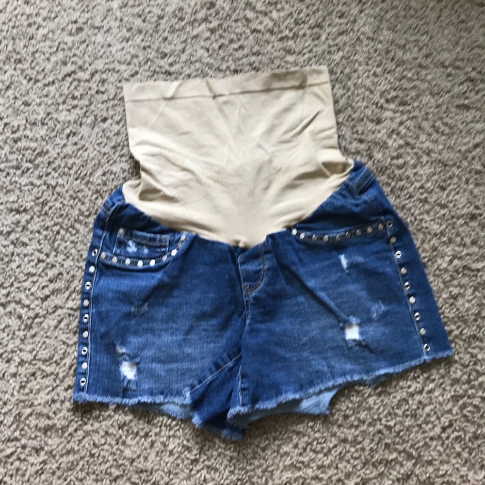 Jessica Simpson Maternity Distressed Jean Shorts
